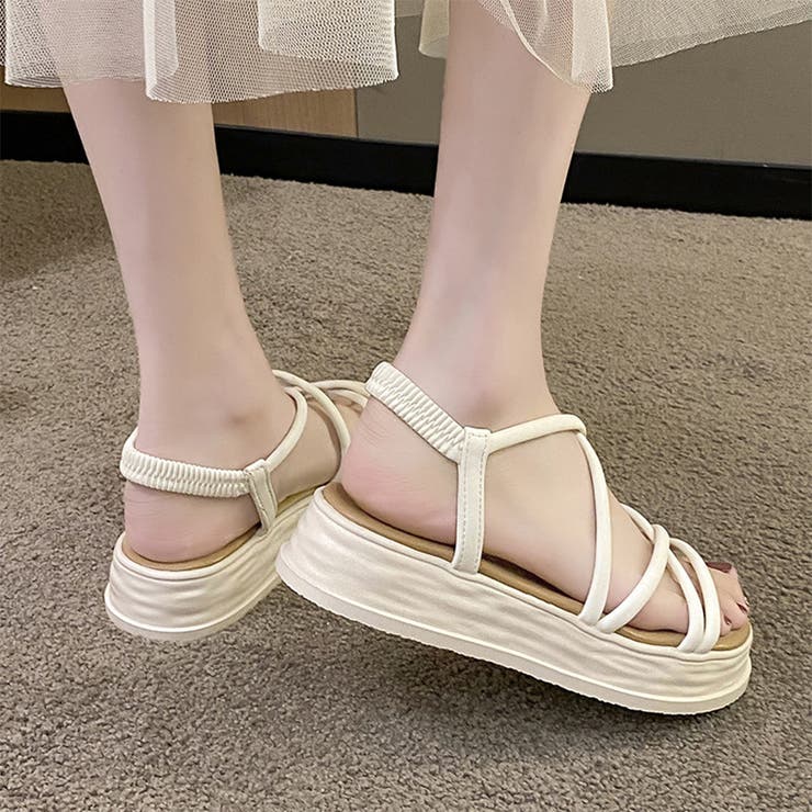 厚底サンダル ストラップ 美脚 韓国 夏 | SUNSHINE CLOSET | 詳細画像6 