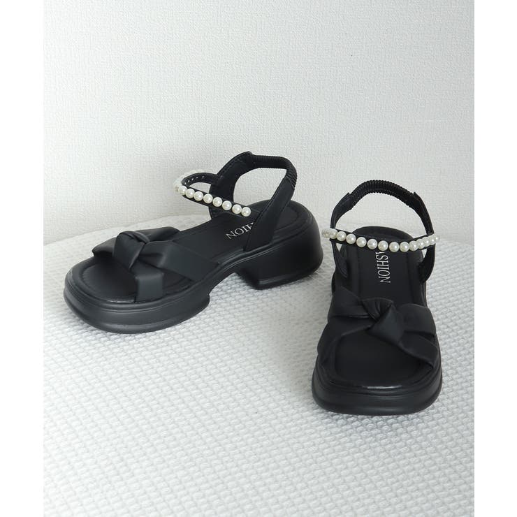 太ヒールサンダル レディース パール付き | SUNSHINE CLOSET | 詳細画像14 