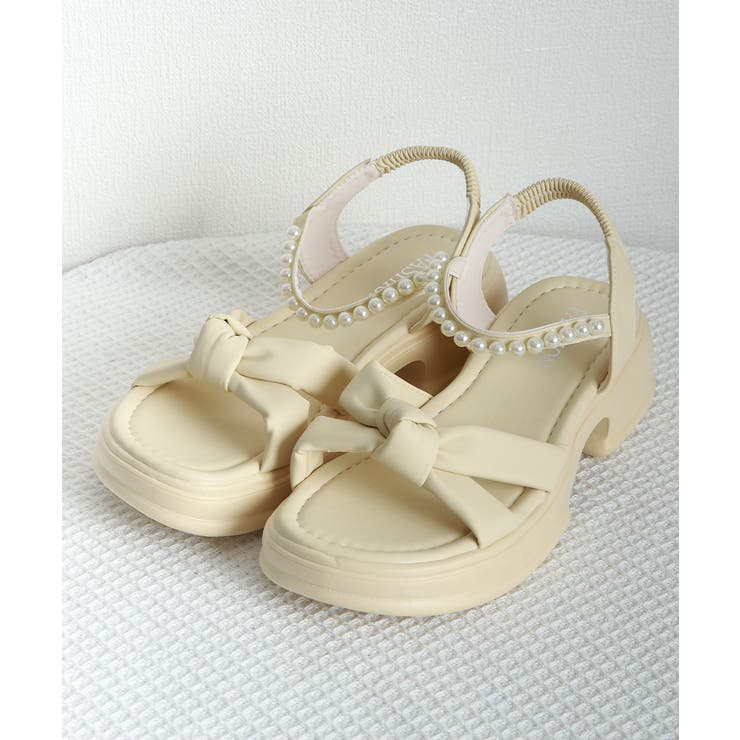 太ヒールサンダル レディース パール付き | SUNSHINE CLOSET | 詳細画像17 