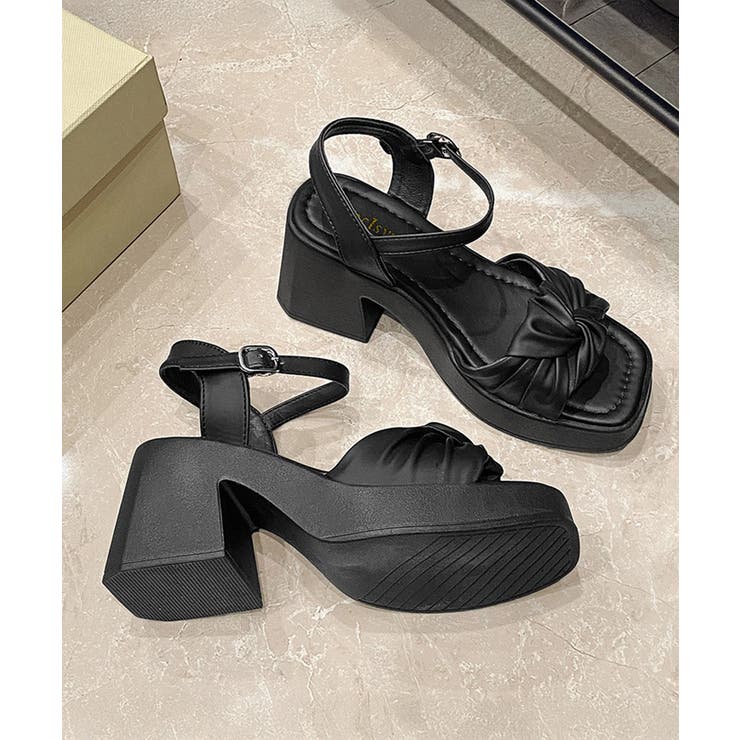 太ヒールサンダル レディース リボン風 | SUNSHINE CLOSET | 詳細画像15 