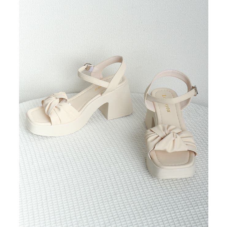 太ヒールサンダル レディース リボン風 | SUNSHINE CLOSET | 詳細画像20 