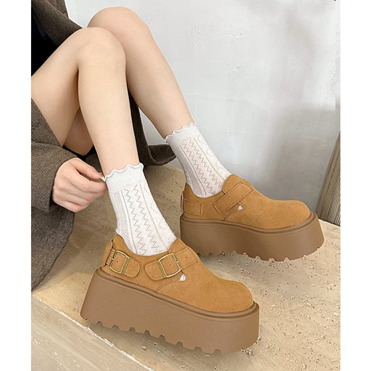 厚底ローファー レディース スエード調 | SUNSHINE CLOSET | 詳細画像1 