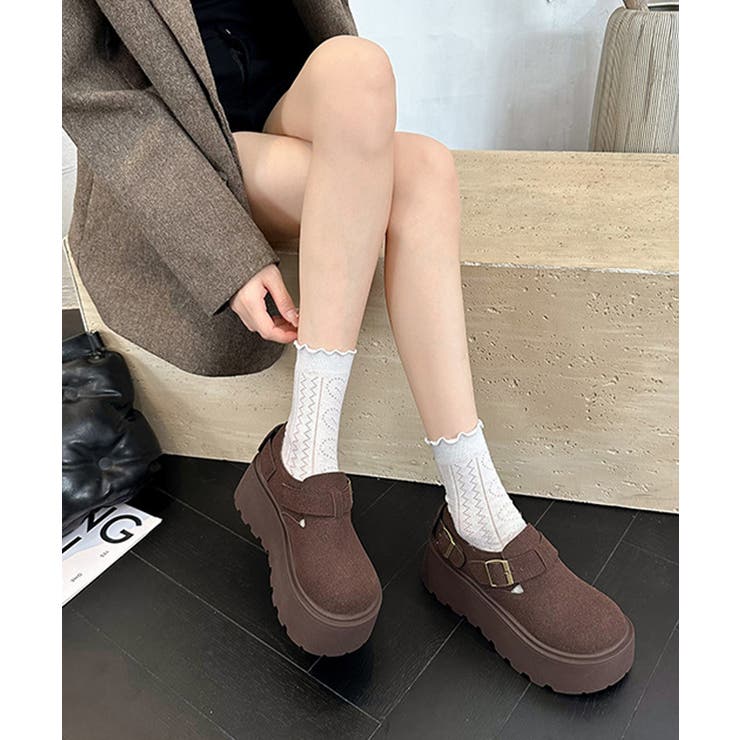 厚底ローファー レディース スエード調 | SUNSHINE CLOSET | 詳細画像6 