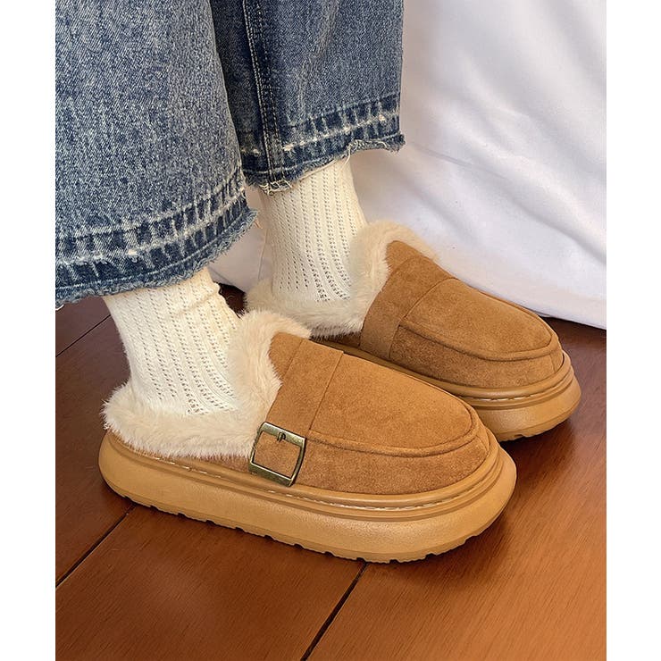 ファーモカシン 厚底 裏起毛 レディース | SUNSHINE CLOSET | 詳細画像1 