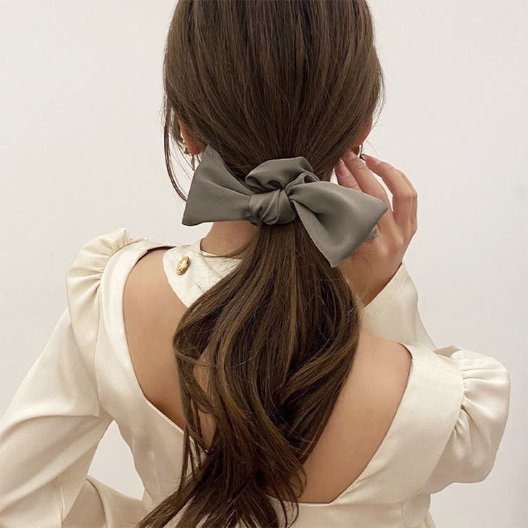 蝶結びヘアゴム シュシュ サテン 3色 | SUNSHINE CLOSET | 詳細画像12 