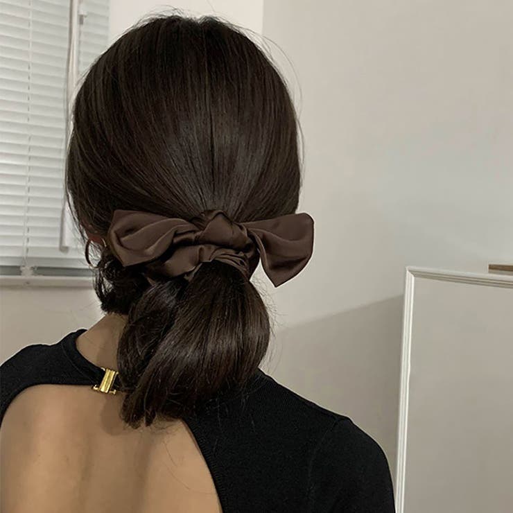 蝶結びヘアゴム シュシュ サテン 3色 | SUNSHINE CLOSET | 詳細画像14 