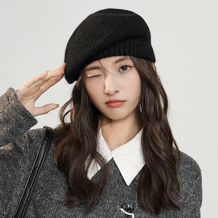 ニットベレー帽 レディース リブ編み | SUNSHINE CLOSET | 詳細画像4 