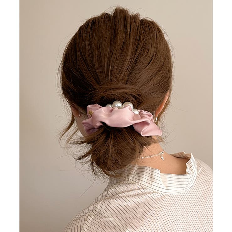 サテンヘアゴム シュシュ パール付き | SUNSHINE CLOSET | 詳細画像10 