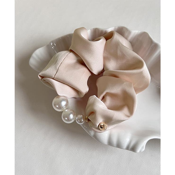 サテンヘアゴム シュシュ パール付き | SUNSHINE CLOSET | 詳細画像14 