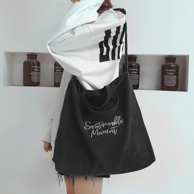 ブラック | コーディロイ キャンバスバッグ レディース | SUNSHINE CLOSET