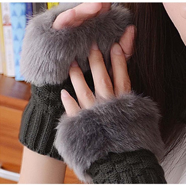 ダークグレー | スマホ手袋 指なし レディース | SUNSHINE CLOSET