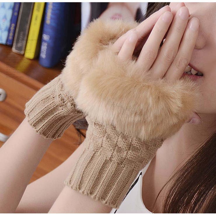 キャメル | スマホ手袋 指なし レディース | SUNSHINE CLOSET