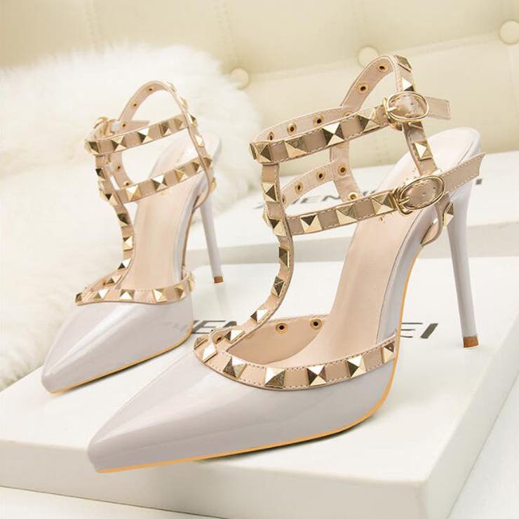 ライトグレー | スタッズ ピンヒール パンプス | SUNSHINE CLOSET