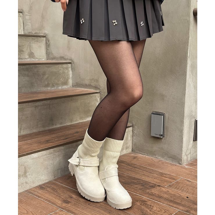 ソックス風ショートブーツ厚底 レディース | SUNSHINE CLOSET | 詳細画像21 
