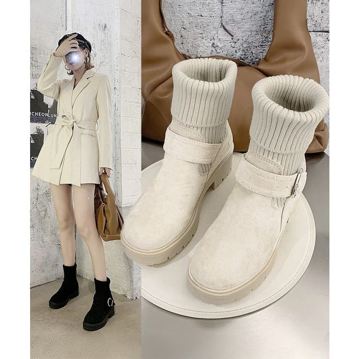 ソックス風ショートブーツ厚底 レディース | SUNSHINE CLOSET | 詳細画像9 