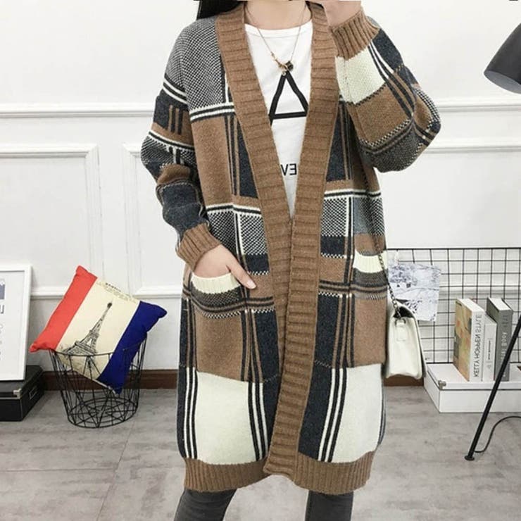 北欧暮らしの道具店　クラシ＆トリップス　カーディガン　ロング　ニットカーディガン 後ろ姿までお気に入り」やわらかドレープのロングカーディガン - 北欧