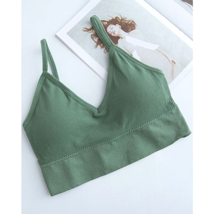 グリーン | ショート丈 リブ キャミソール | SUNSHINE CLOSET