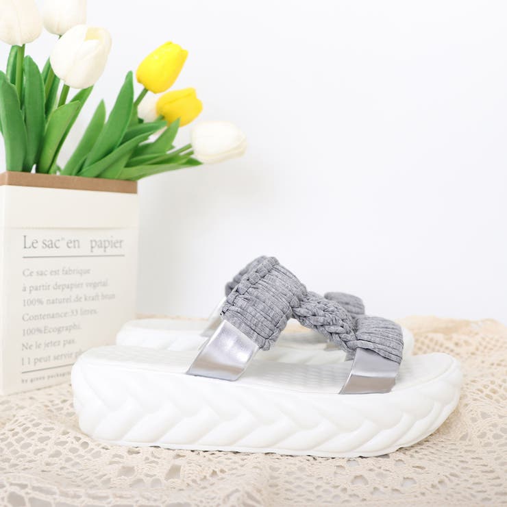 厚底サンダル メッシュ ニットサンダル | SUNSHINE CLOSET | 詳細画像17 