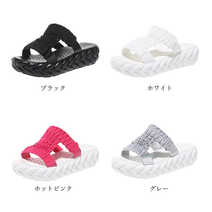 厚底サンダル メッシュ ニットサンダル | SUNSHINE CLOSET | 詳細画像2 