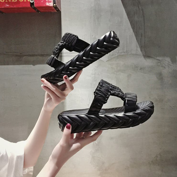 厚底サンダル メッシュ ニットサンダル | SUNSHINE CLOSET | 詳細画像8 