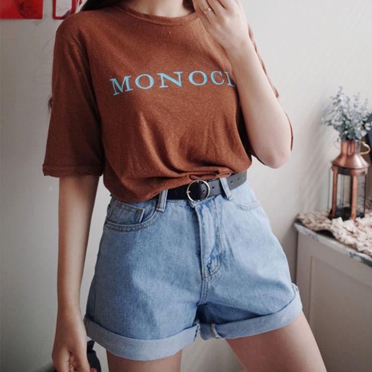 ハイウエストデニムパンツレディース ロールアップデニムショーパン美脚脚長 着やせ… | SUNSHINE CLOSET | 詳細画像1 
