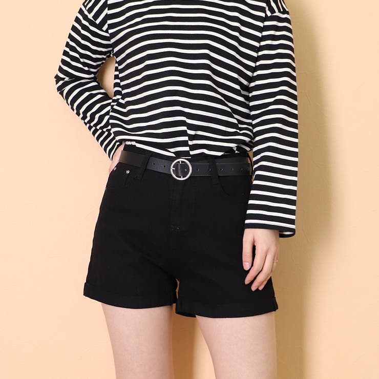 ベルト付きデニムショートパンツ春夏短パン | SUNSHINE CLOSET | 詳細画像11 