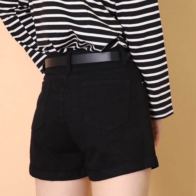 ベルト付きデニムショートパンツ春夏短パン | SUNSHINE CLOSET | 詳細画像13 