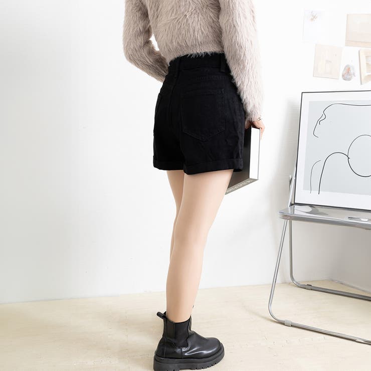 ベルト付きデニムショートパンツ春夏短パン | SUNSHINE CLOSET | 詳細画像20 