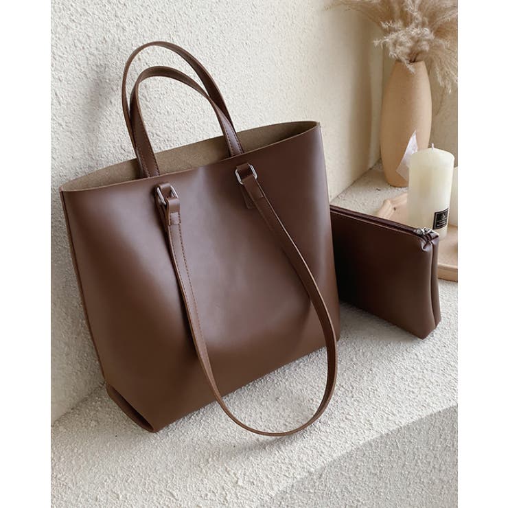 COLLECTION PRIVEE?　レザートートバック　ブラウン　新品未使用 セール】【MAISON CLUB】バイカラーPUレザートートバック M