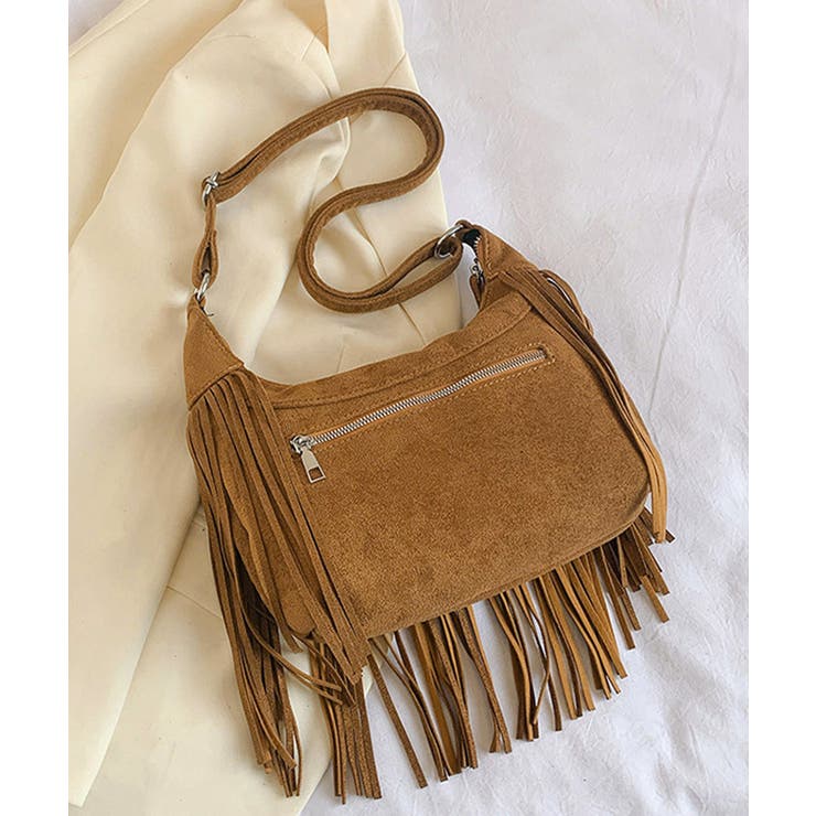 フリンジショルダーバッグスエード調バッグ | SUNSHINE CLOSET | 詳細画像16 