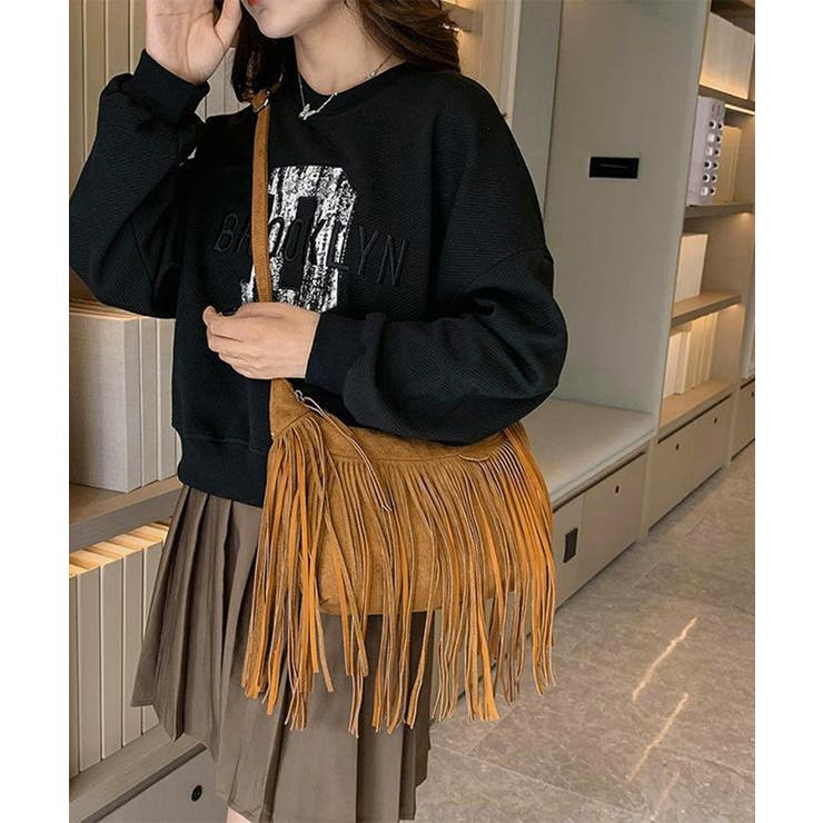 フリンジショルダーバッグスエード調バッグ | SUNSHINE CLOSET | 詳細画像2 