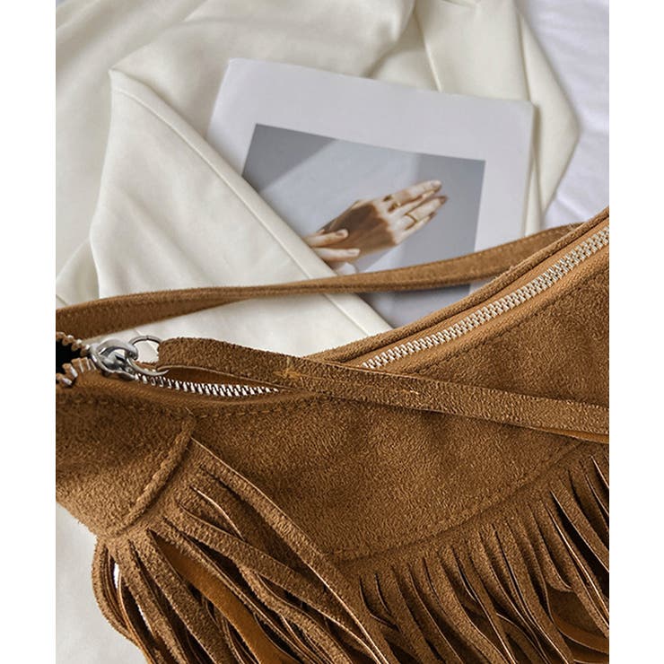 フリンジショルダーバッグスエード調バッグ | SUNSHINE CLOSET | 詳細画像20 