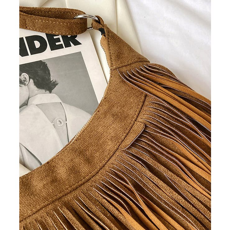 フリンジショルダーバッグスエード調バッグ | SUNSHINE CLOSET | 詳細画像21 