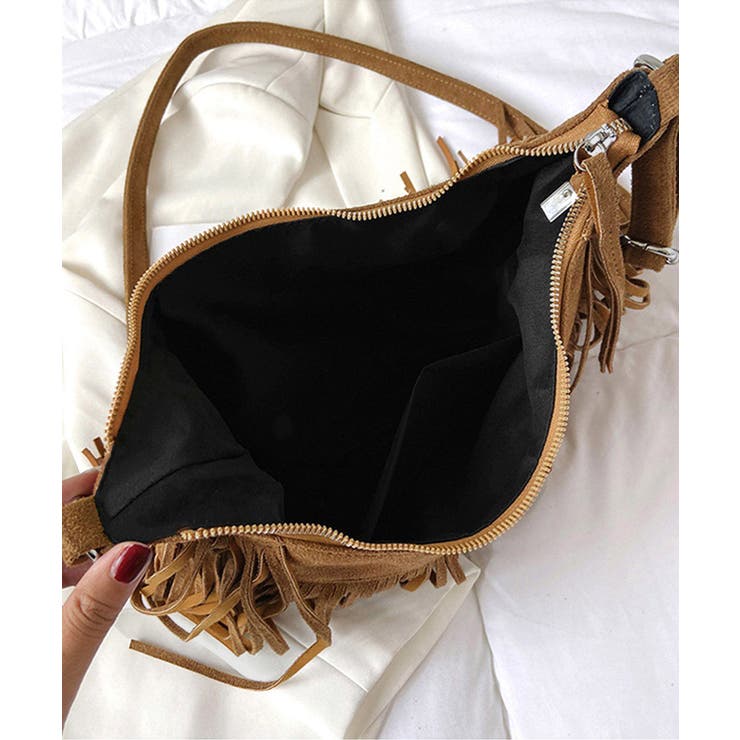 フリンジショルダーバッグスエード調バッグ | SUNSHINE CLOSET | 詳細画像5 