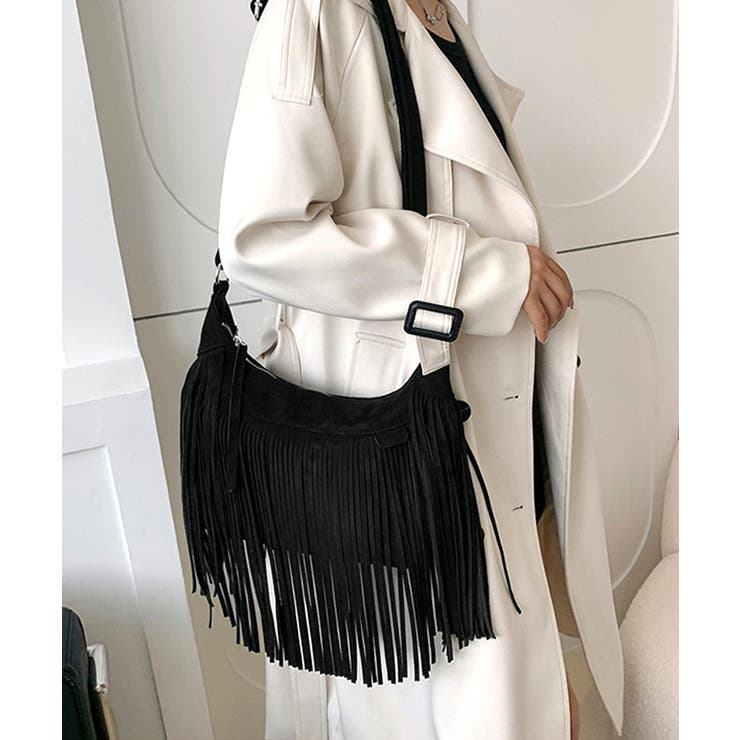 フリンジショルダーバッグスエード調バッグ | SUNSHINE CLOSET | 詳細画像6 