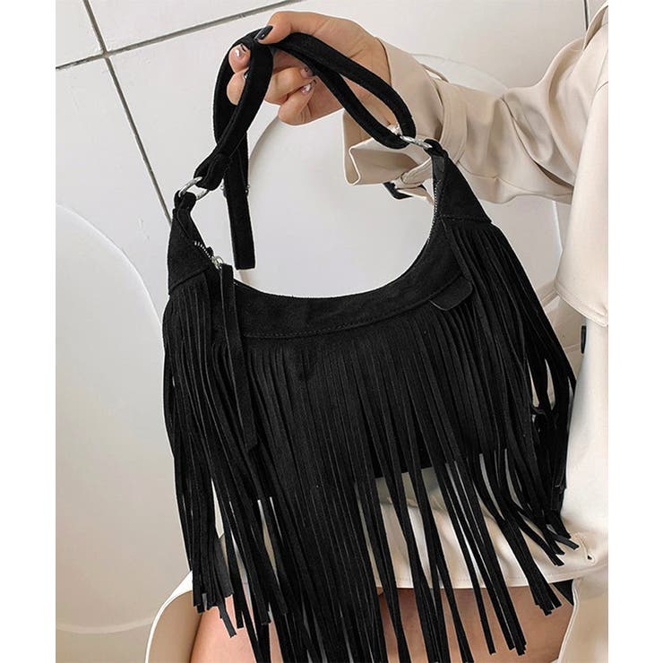 フリンジショルダーバッグスエード調バッグ | SUNSHINE CLOSET | 詳細画像8 