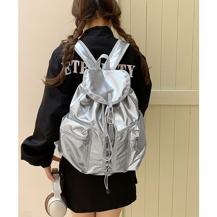 巾着リュック メタリック ドロストバッグ | SUNSHINE CLOSET | 詳細画像3 