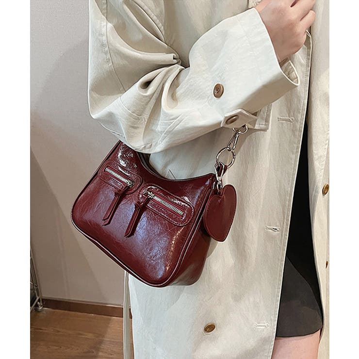 レトロショルダーバッグ ハートチャーム付 | SUNSHINE CLOSET | 詳細画像12 