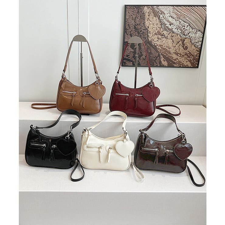 レトロショルダーバッグ ハートチャーム付 | SUNSHINE CLOSET | 詳細画像15 