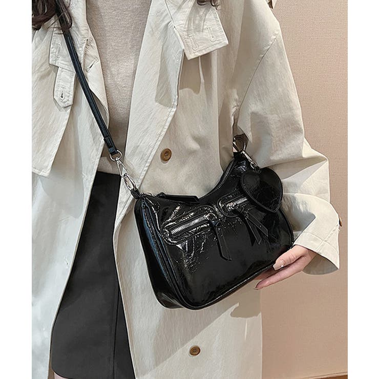 レトロショルダーバッグ ハートチャーム付 | SUNSHINE CLOSET | 詳細画像3 