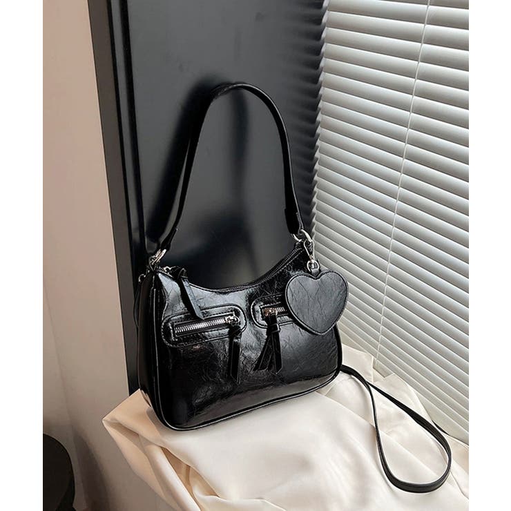 レトロショルダーバッグ ハートチャーム付 | SUNSHINE CLOSET | 詳細画像4 