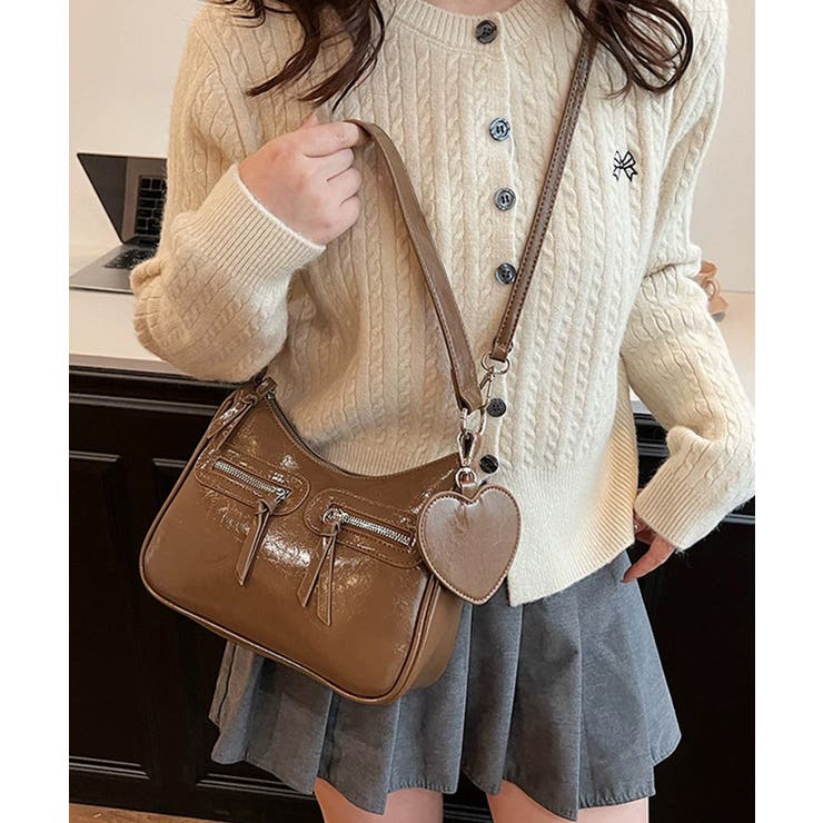 レトロショルダーバッグ ハートチャーム付 | SUNSHINE CLOSET | 詳細画像9 