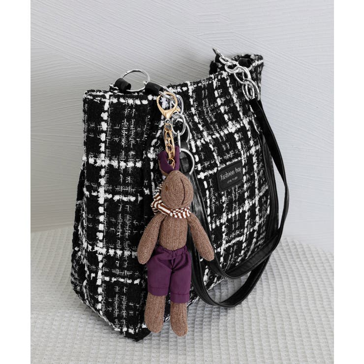 チェック柄トートバッグ ツイード風鞄軽量 | SUNSHINE CLOSET | 詳細画像17 