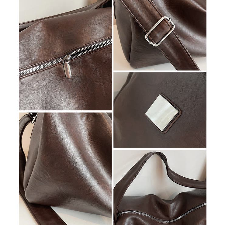 ソフトレザー風肩掛けバッグ シンプルショルダーバッグ おしゃれユニセックススクエ… | SUNSHINE CLOSET | 詳細画像21 