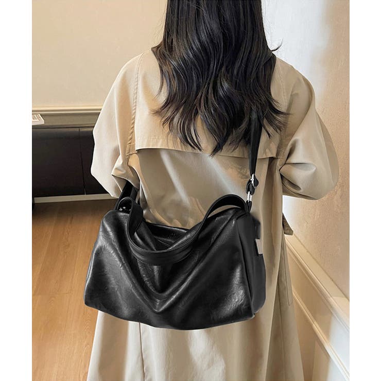 ソフトレザー風肩掛けバッグ シンプルショルダーバッグ おしゃれユニセックススクエ… | SUNSHINE CLOSET | 詳細画像4 