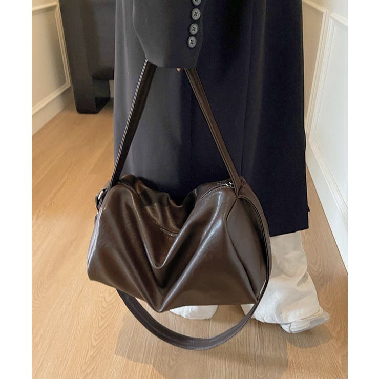 ソフトレザー風肩掛けバッグ シンプルショルダーバッグ おしゃれユニセックススクエ… | SUNSHINE CLOSET | 詳細画像9 