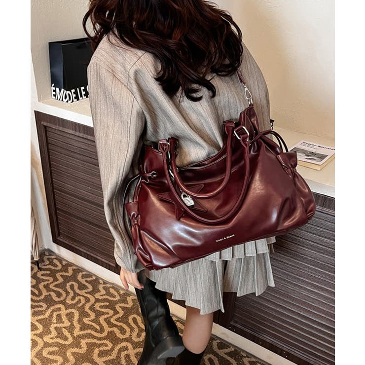 フェイクレザー2WAYバッグ レディース 斜めがけバッグ大きめA4 | SUNSHINE CLOSET | 詳細画像20 