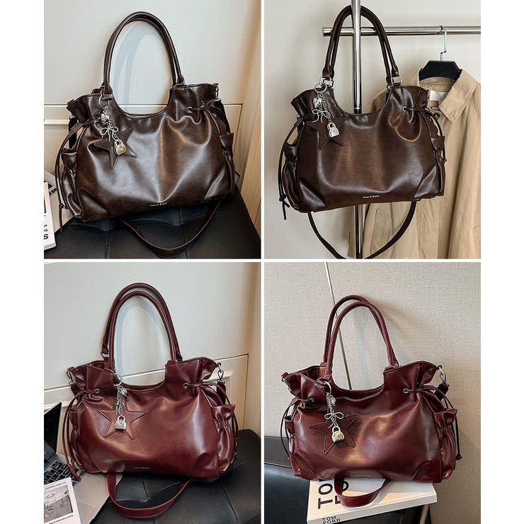 フェイクレザー2WAYバッグ レディース 斜めがけバッグ大きめA4 | SUNSHINE CLOSET | 詳細画像27 