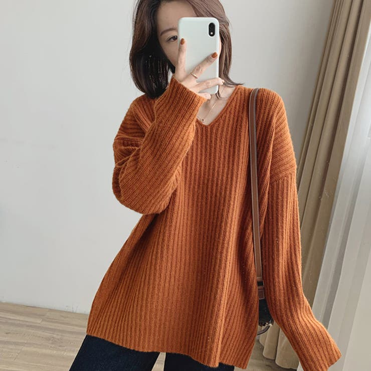 リブ ニットトップス春秋冬ニットセーター | SUNSHINE CLOSET | 詳細画像13 