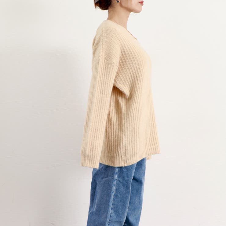 リブ ニットトップス春秋冬ニットセーター | SUNSHINE CLOSET | 詳細画像16 